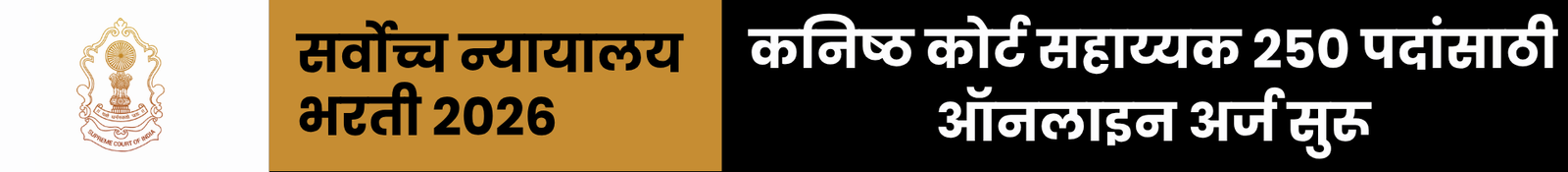 Supreme Court bharati 2026-250 Posts